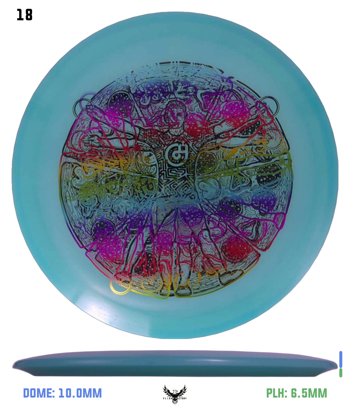Millennium Quantum Lunar (Glow) Flat Top Vela - Vitruvian Vinny (Misprints)