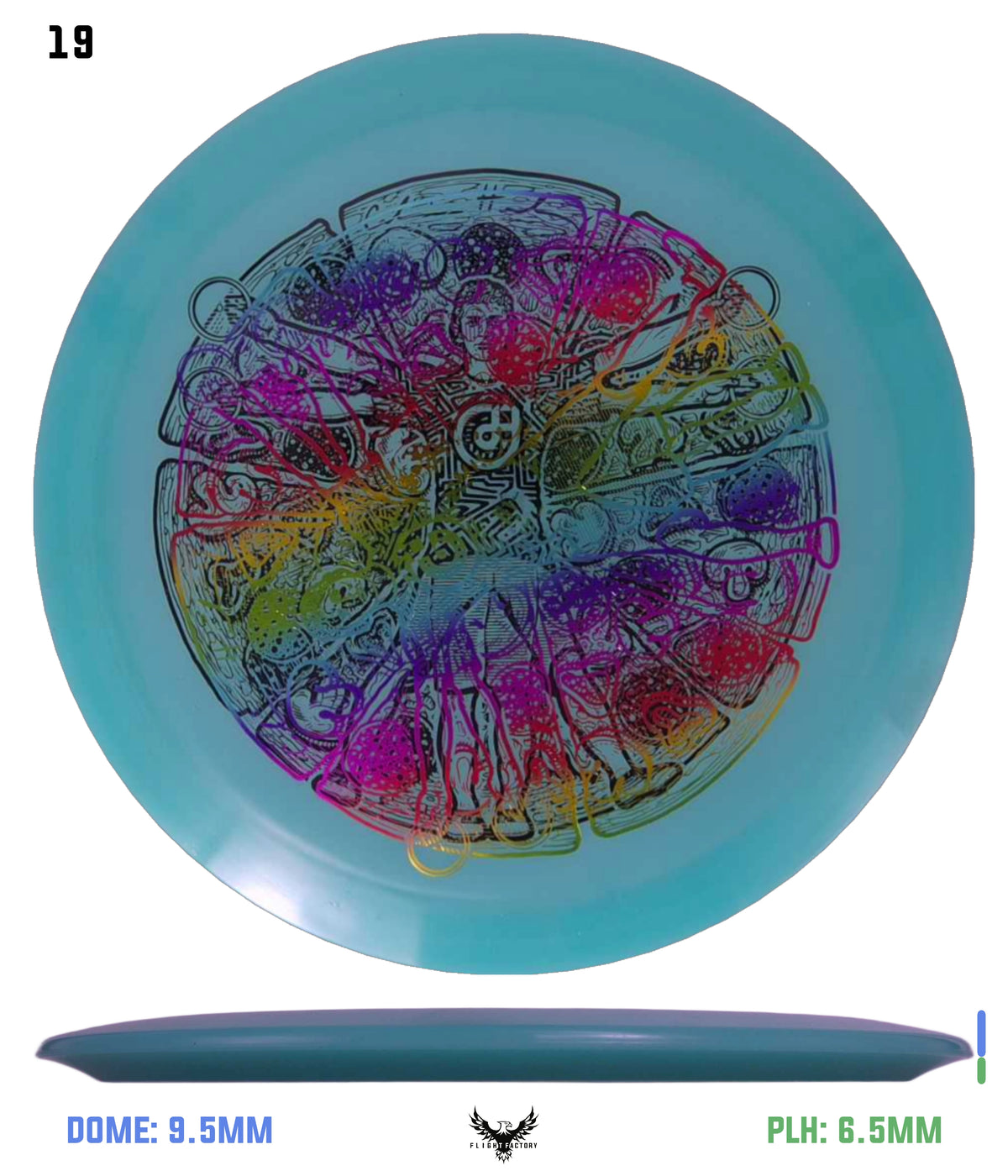 Millennium Quantum Lunar (Glow) Flat Top Vela - Vitruvian Vinny (Misprints)