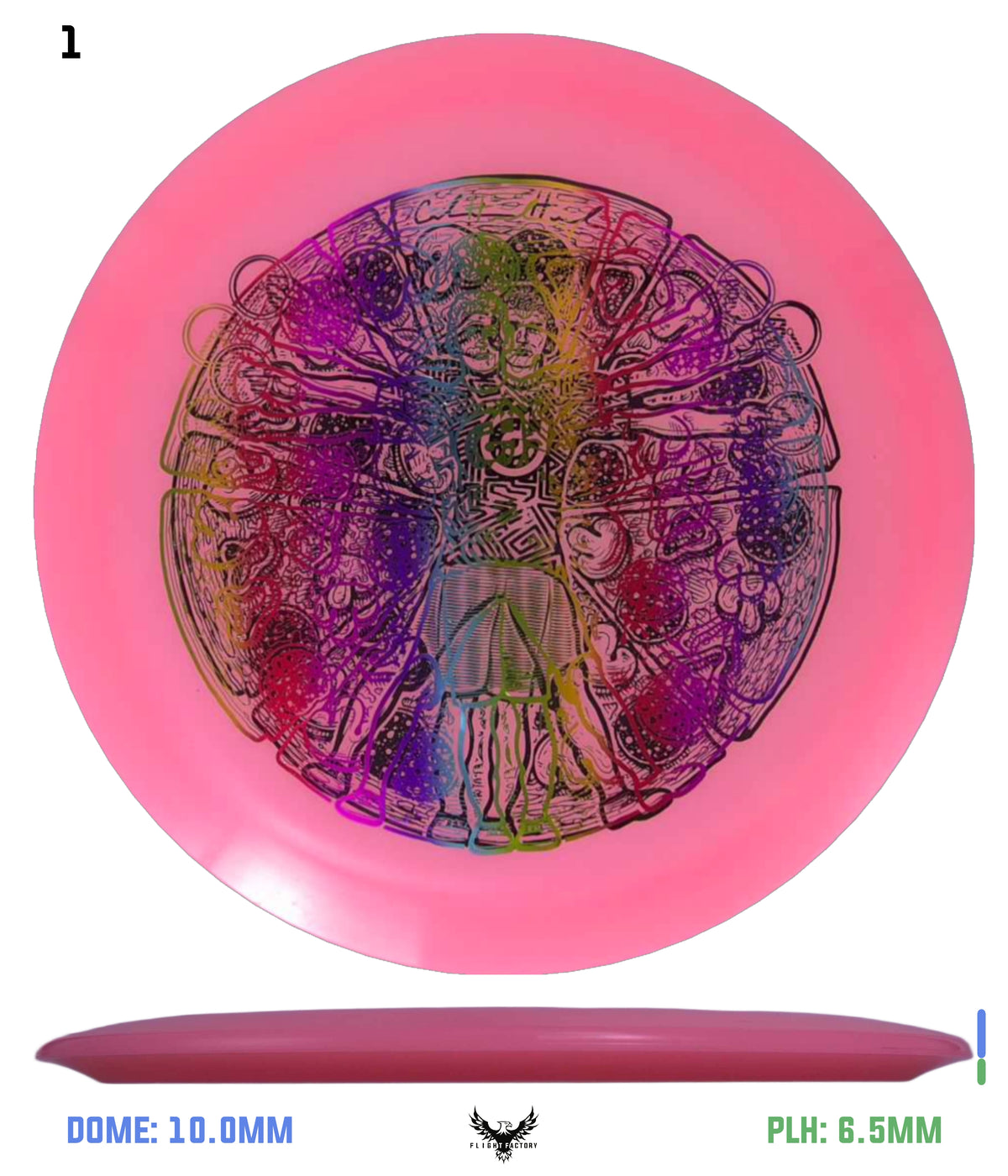 Millennium Quantum Lunar (Glow) Flat Top Vela - Vitruvian Vinny (Misprints)