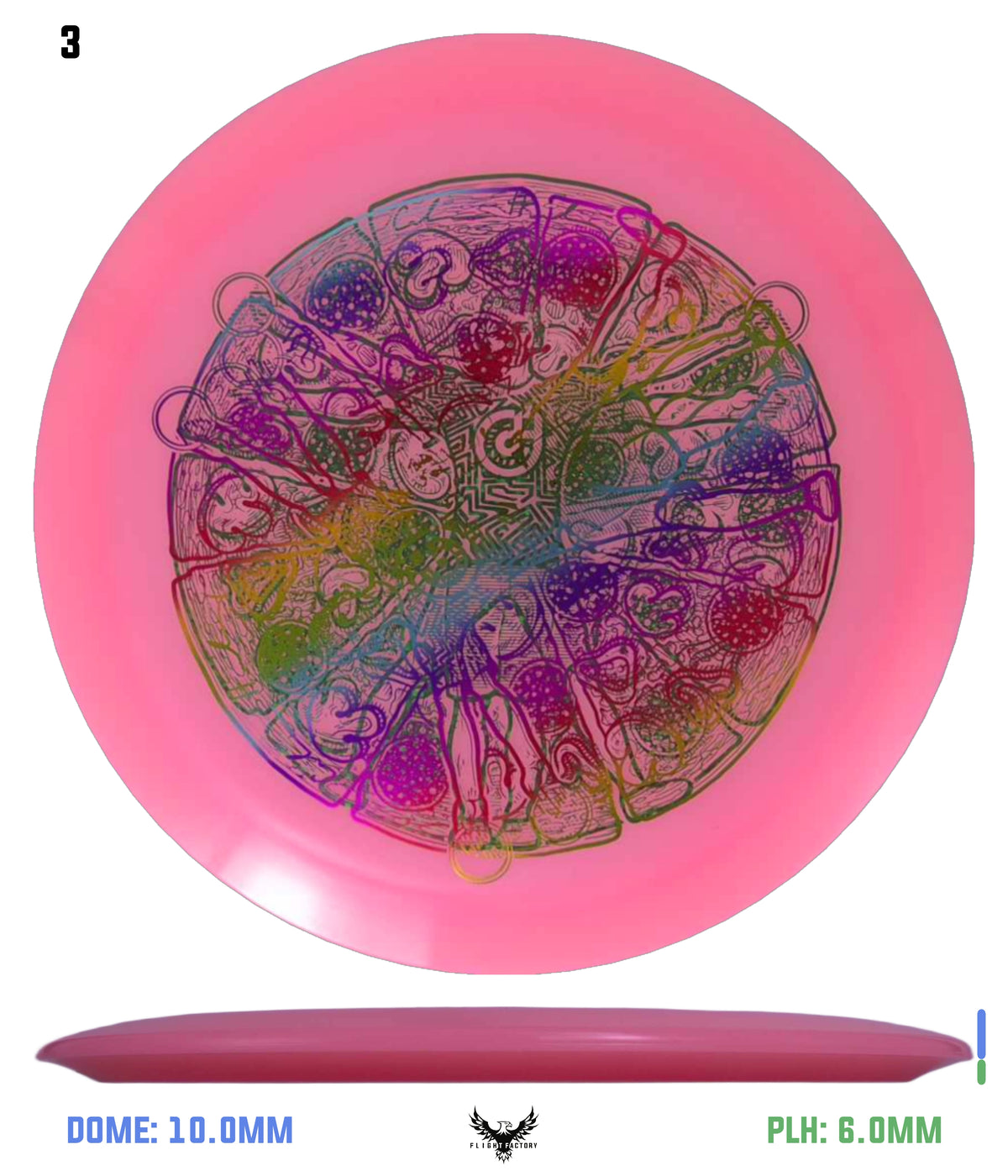 Millennium Quantum Lunar (Glow) Flat Top Vela - Vitruvian Vinny (Misprints)