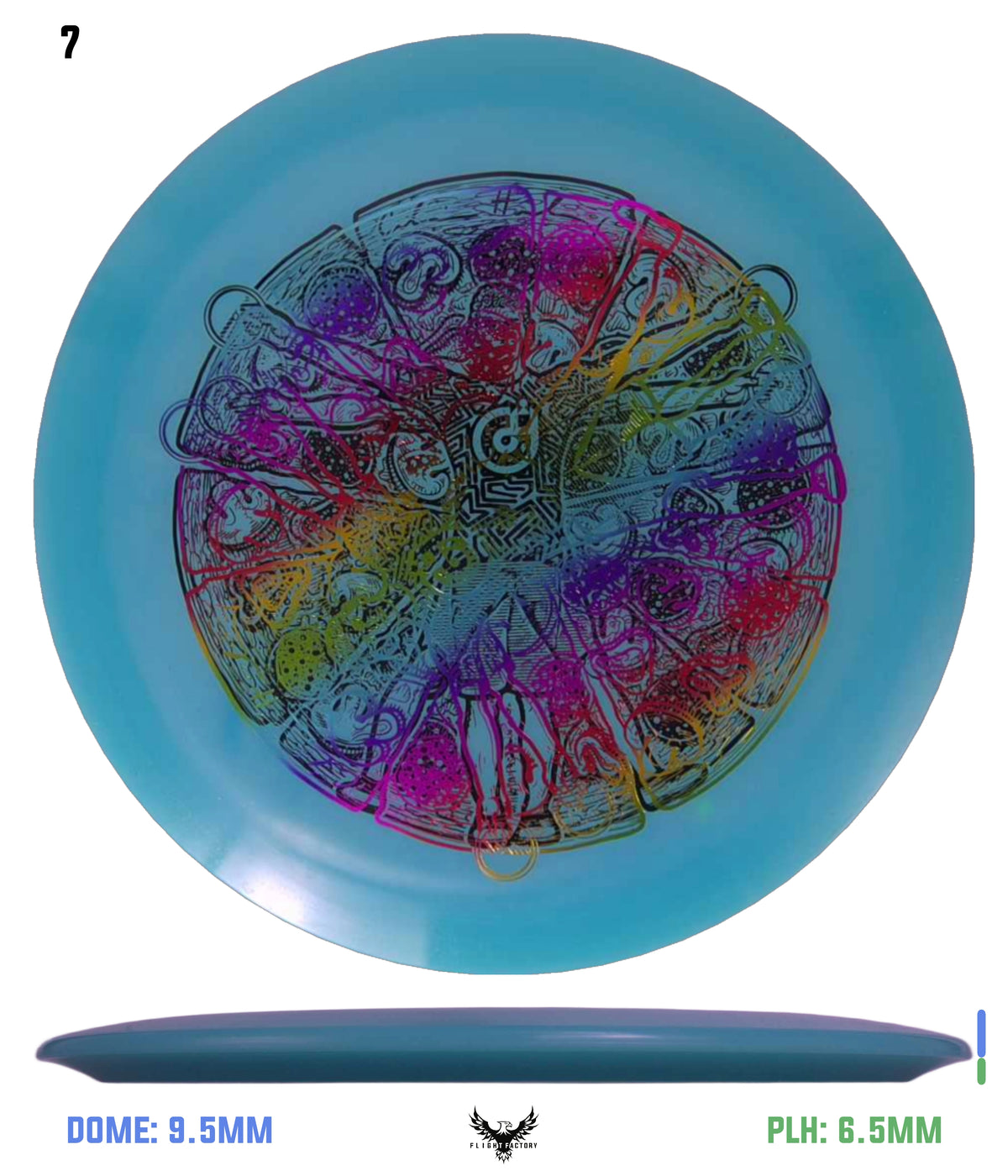 Millennium Quantum Lunar (Glow) Flat Top Vela - Vitruvian Vinny (Misprints)