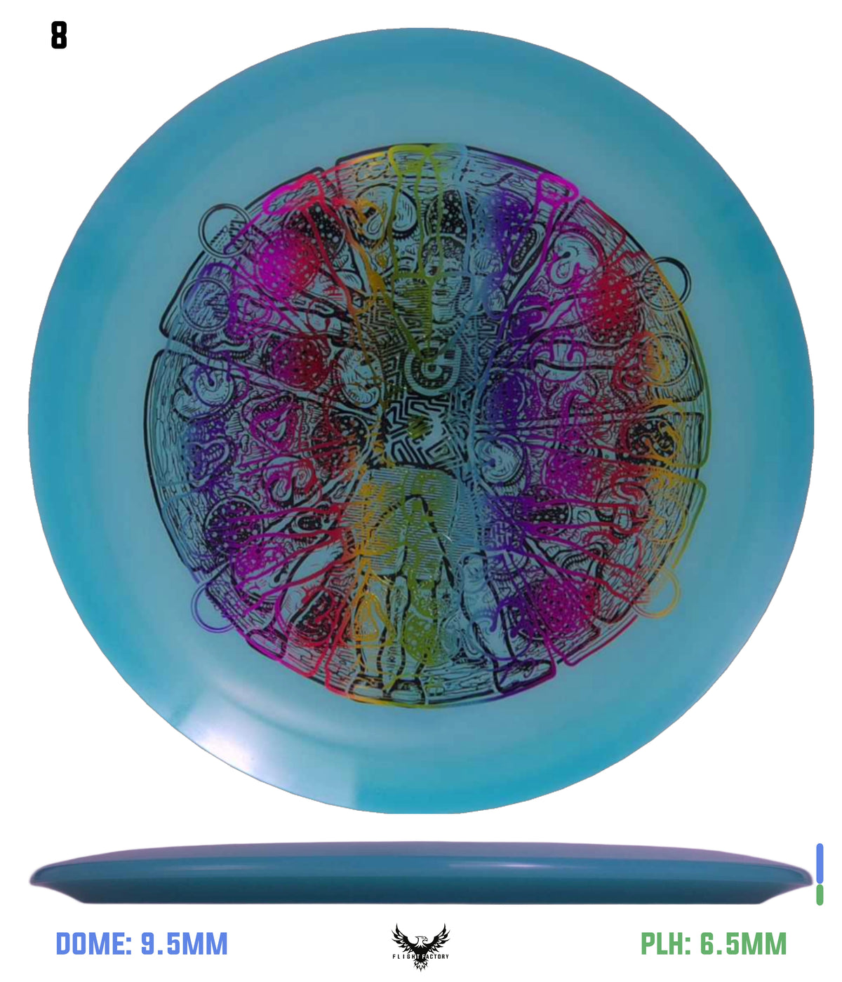 Millennium Quantum Lunar (Glow) Flat Top Vela - Vitruvian Vinny (Misprints)