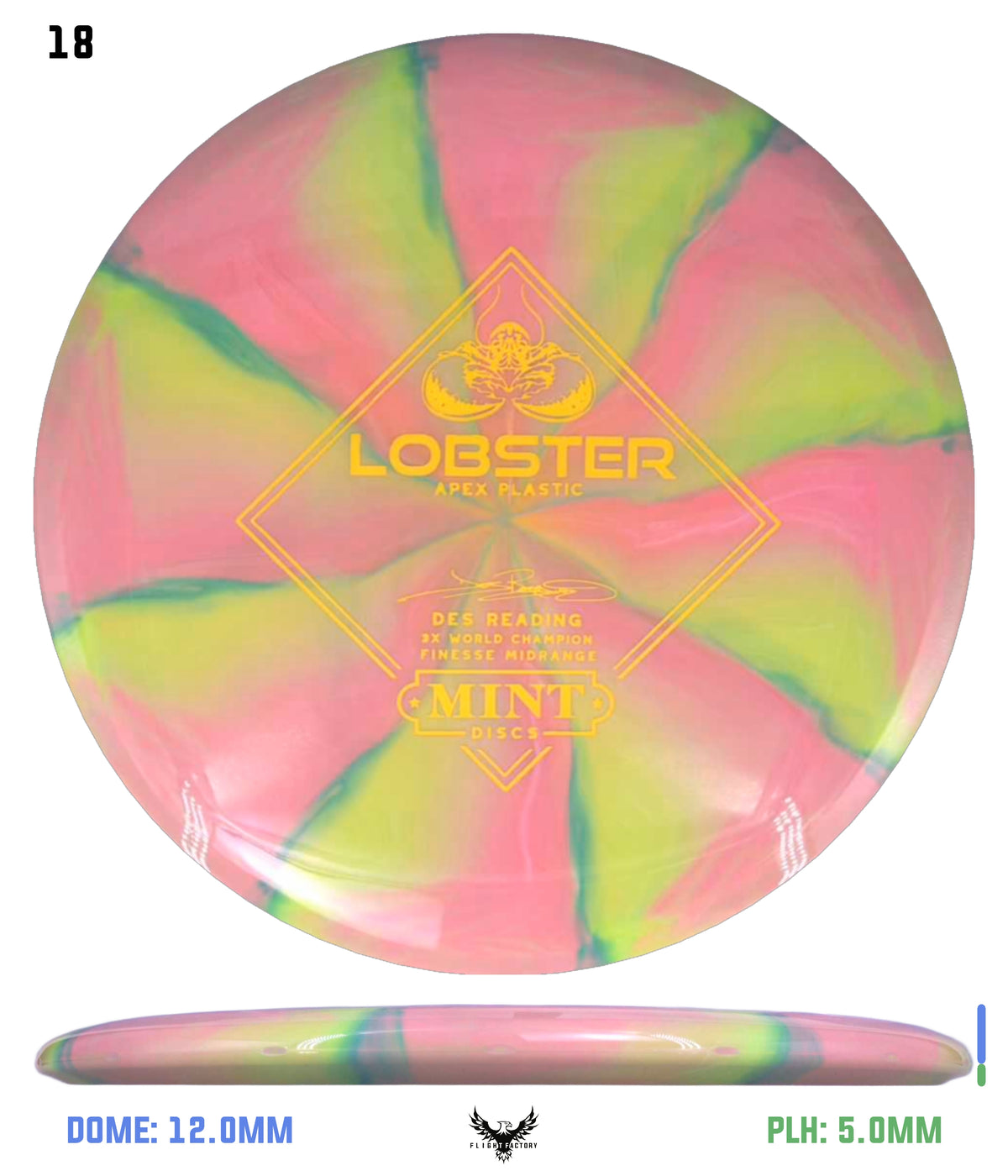 Mint Discs Apex Swirl Lobster - Des Reading Signature Series
