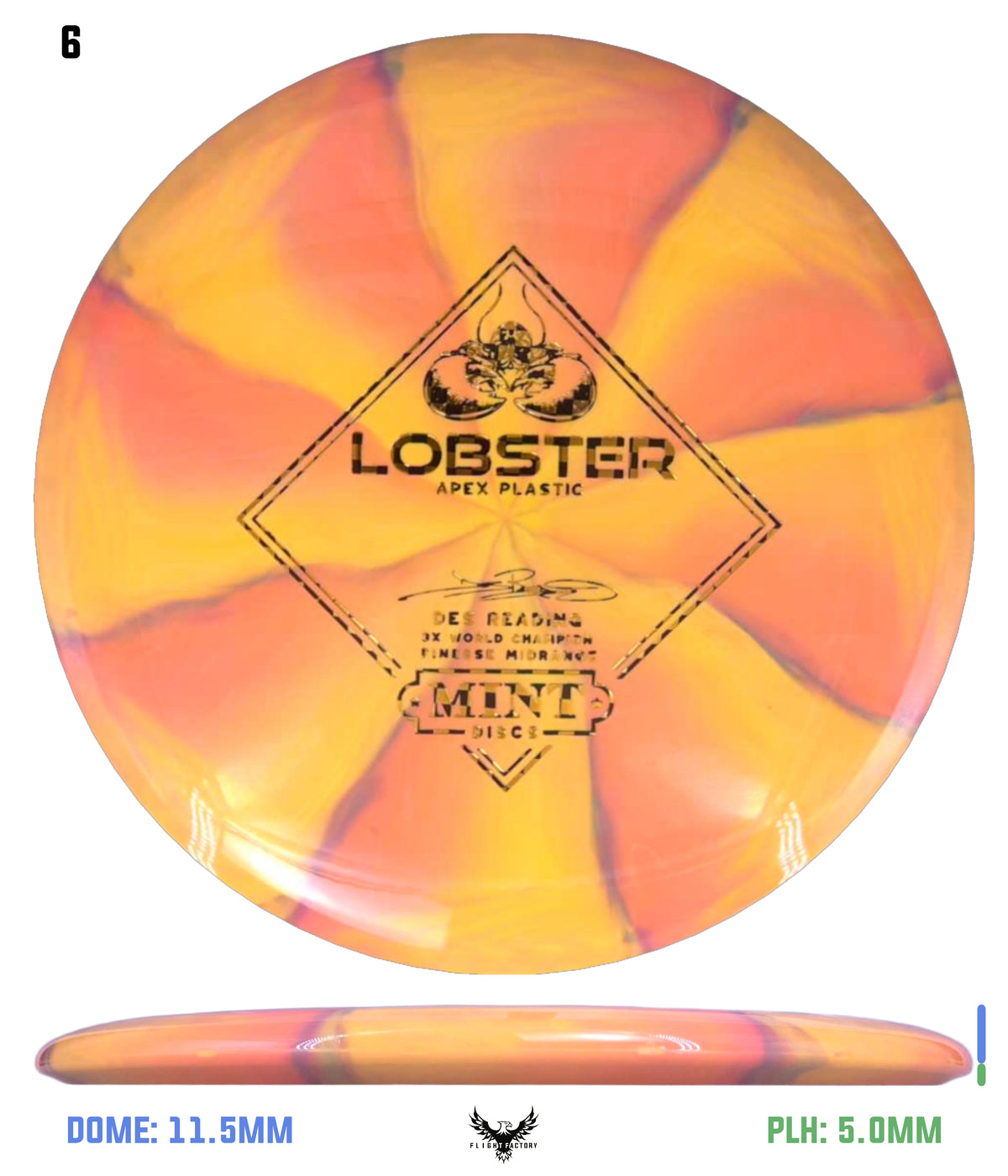 Mint Discs Apex Swirl Lobster - Des Reading Signature Series