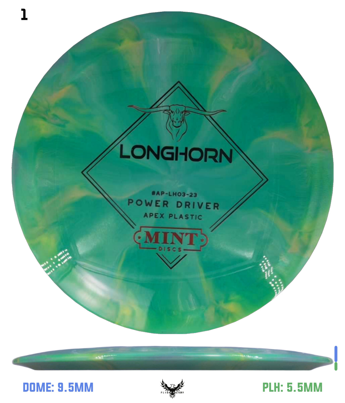 Mint Discs Apex Swirl Longhorn