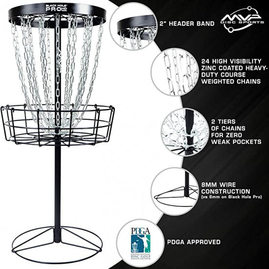 MVP Black Hole Pro HD Disc Golf Target + Transit Bag