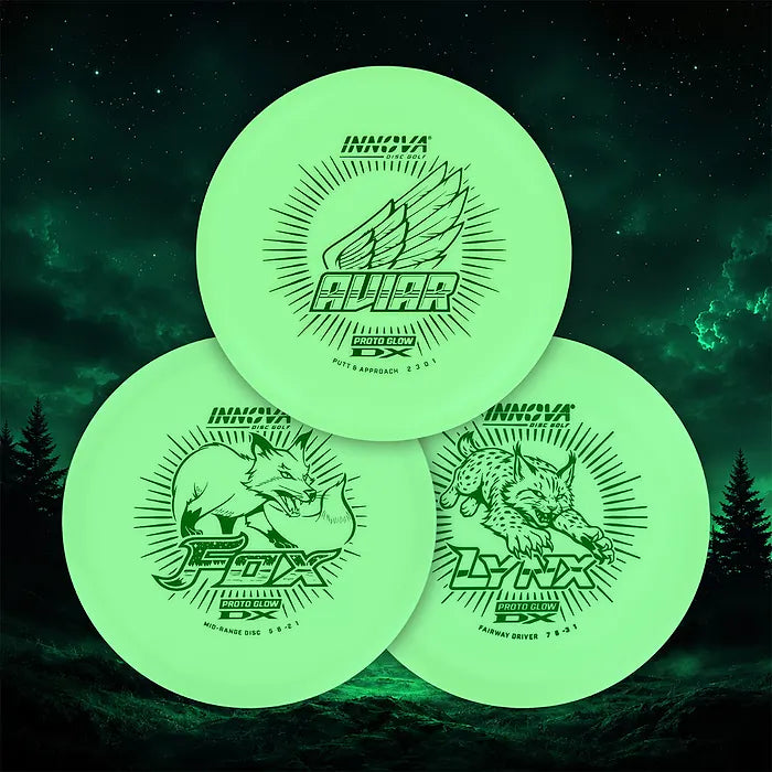 Innova Proto Glow DX Disc Golf Starter Set