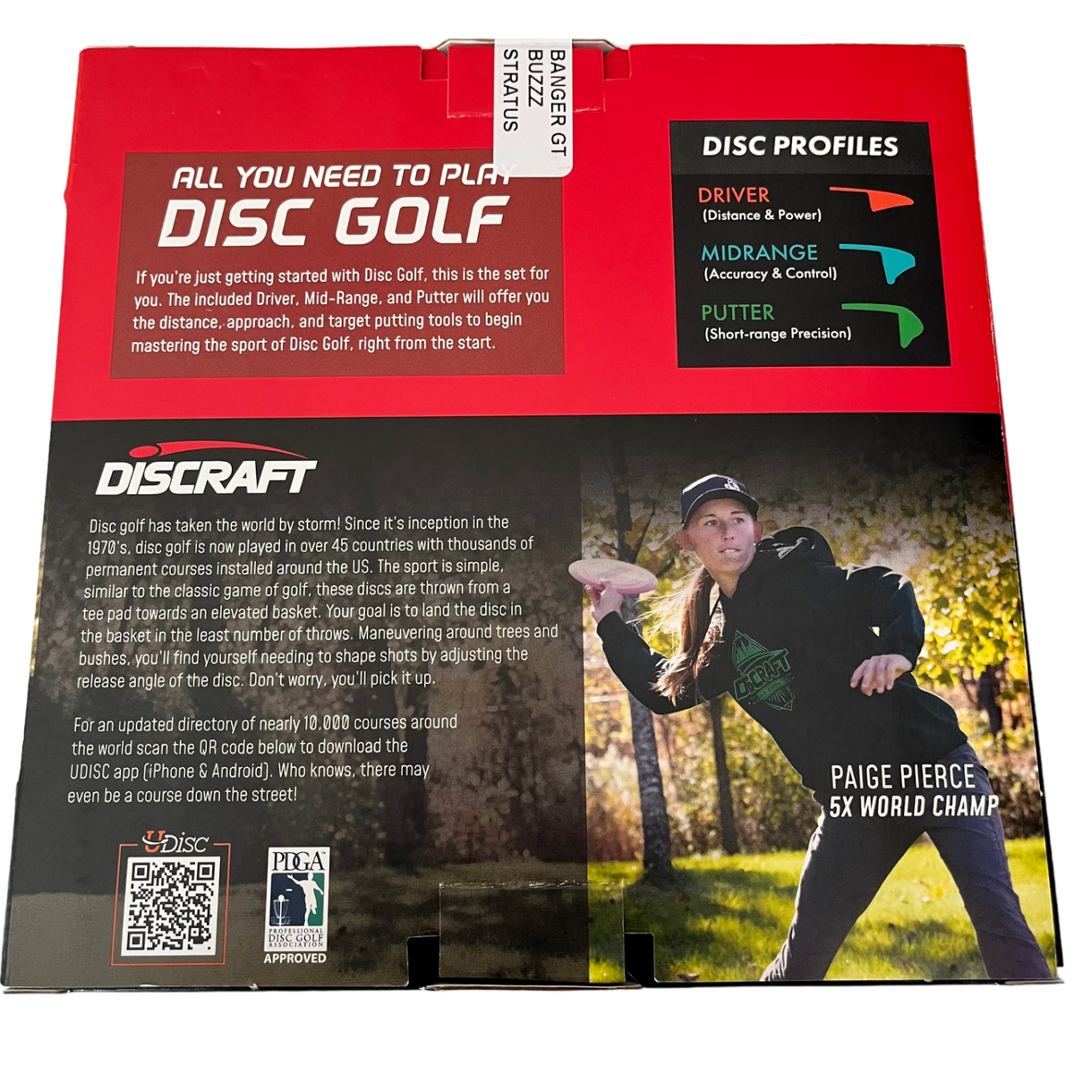 Discraft Disc Golf Starter Set - (Banger GT, Buzzz, Stratus)