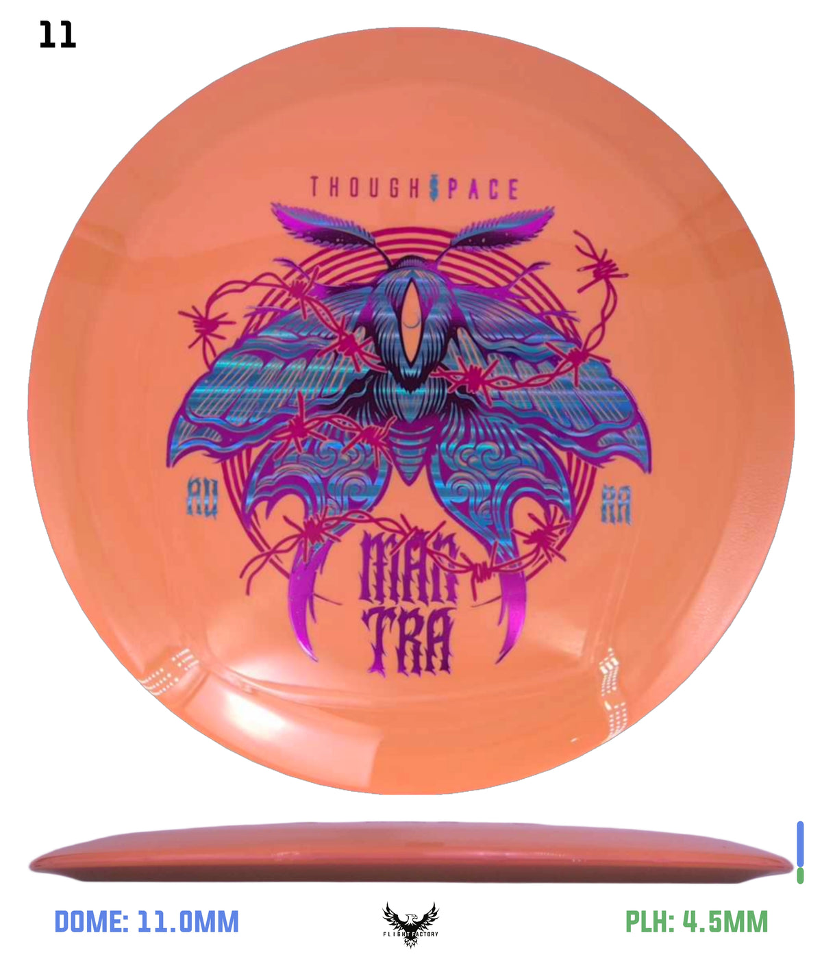 Thought Space Athletics Swirly Aura Mantra - Moth Barbwire