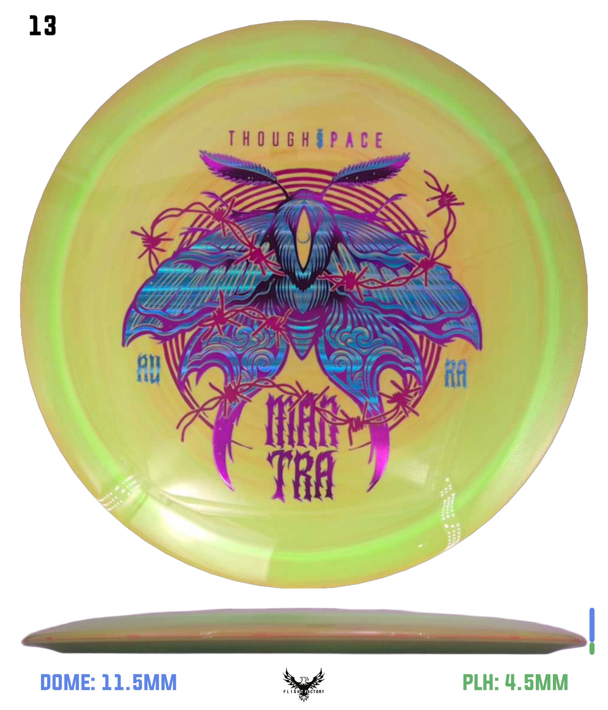 Thought Space Athletics Swirly Aura Mantra - Moth Barbwire