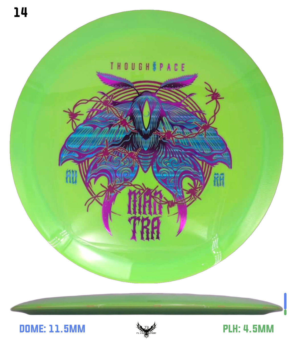 Thought Space Athletics Swirly Aura Mantra - Moth Barbwire