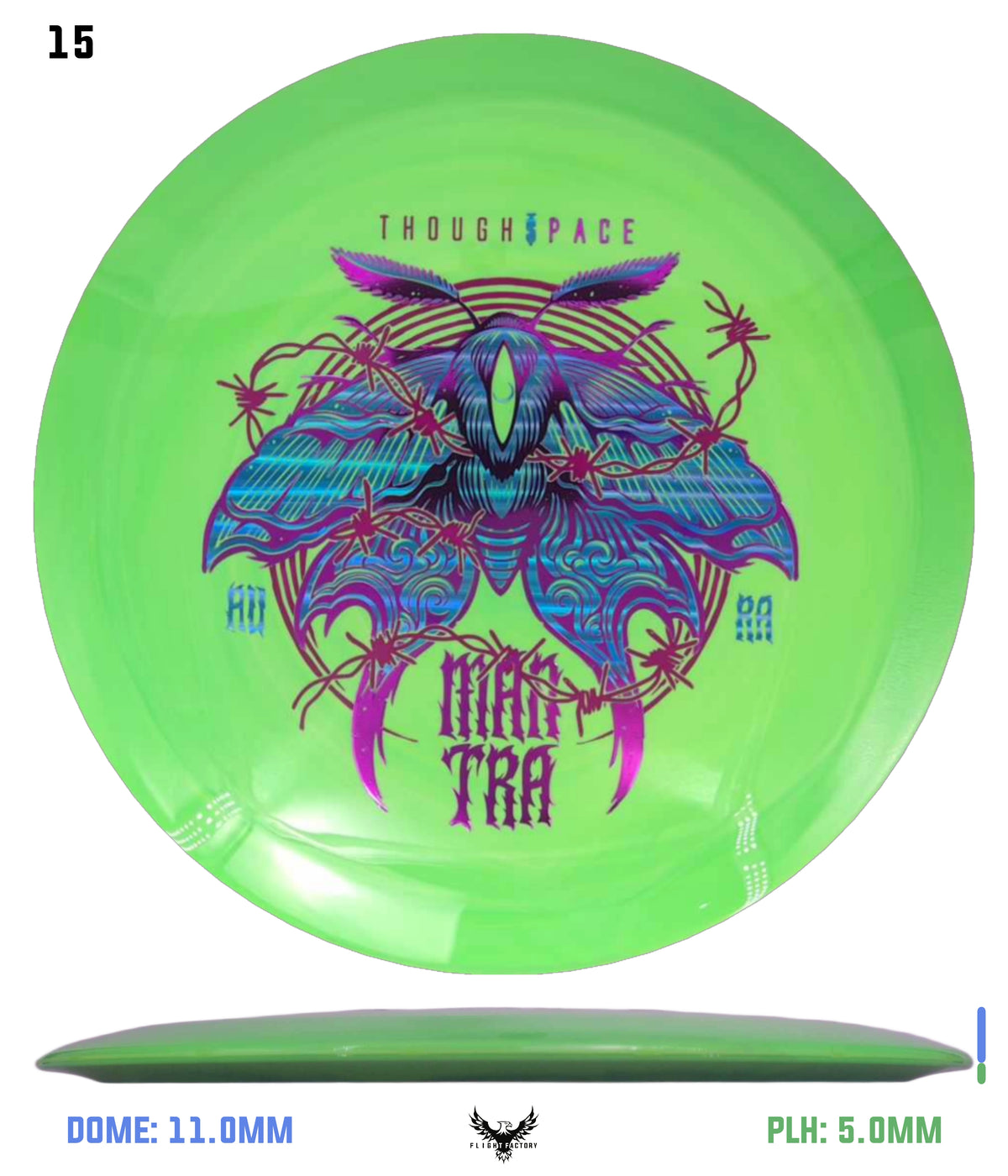 Thought Space Athletics Swirly Aura Mantra - Moth Barbwire
