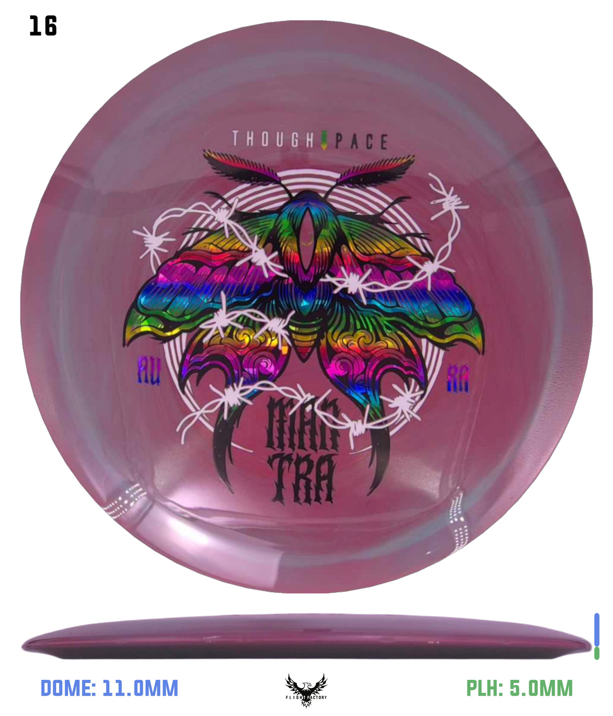 Thought Space Athletics Swirly Aura Mantra - Moth Barbwire