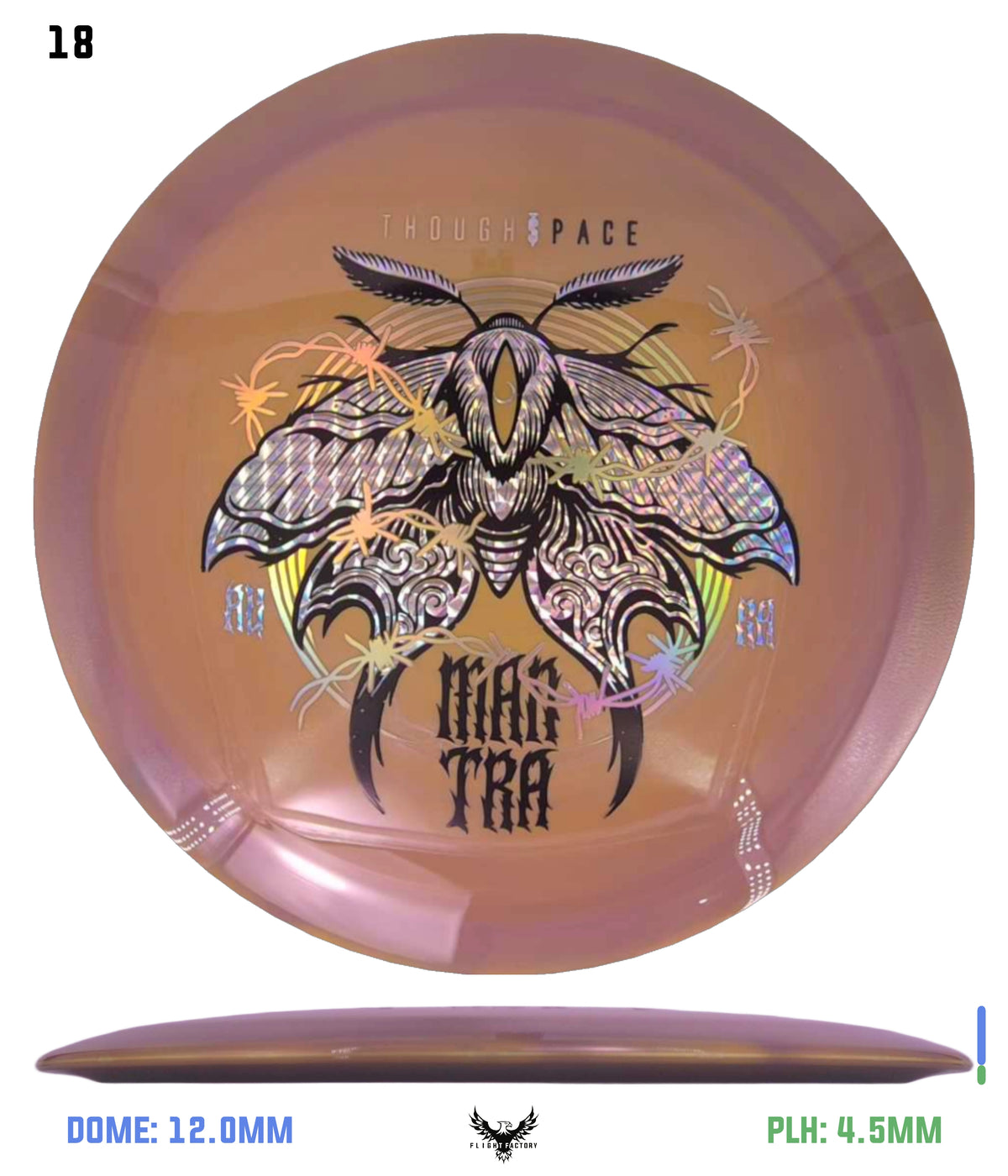 Thought Space Athletics Swirly Aura Mantra - Moth Barbwire
