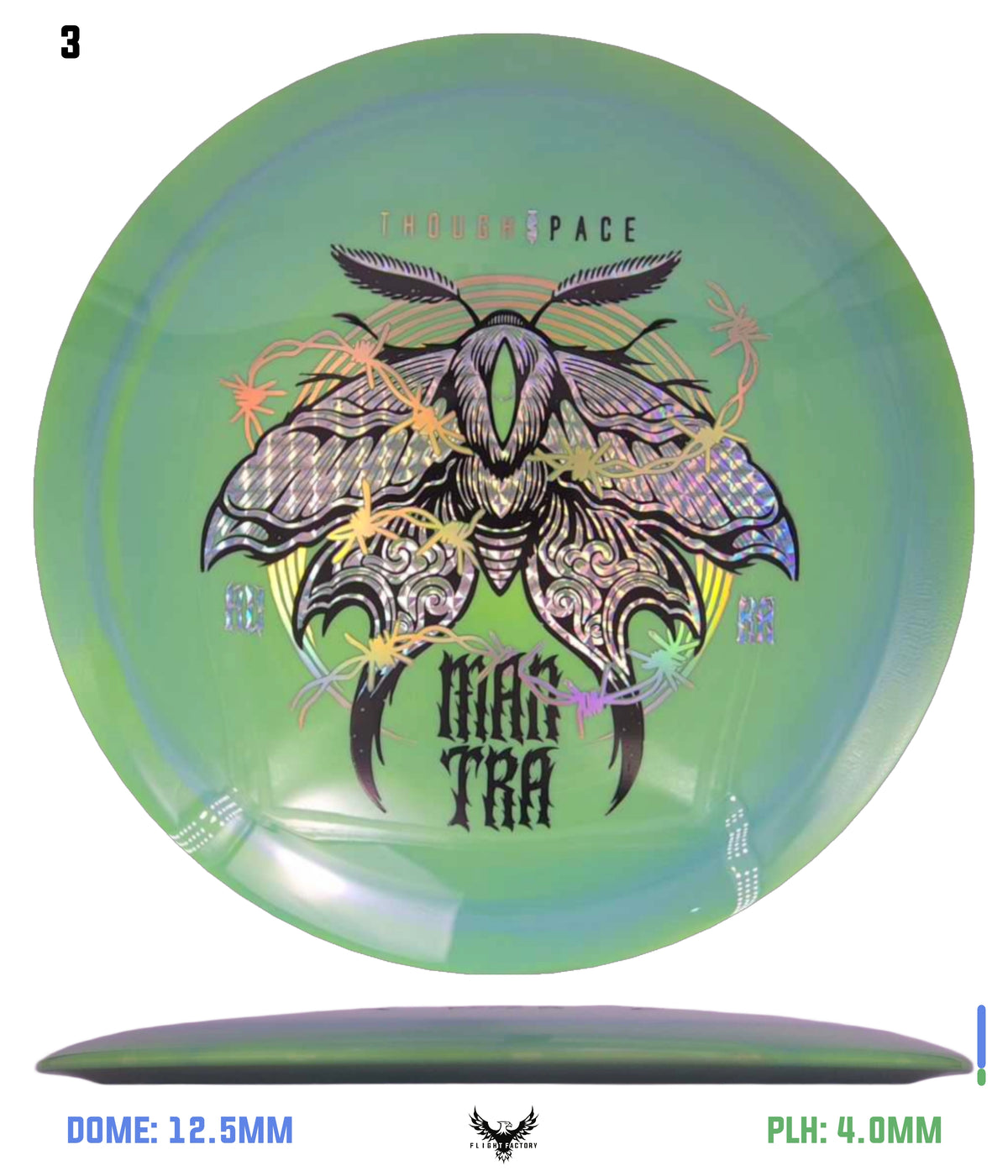 Thought Space Athletics Swirly Aura Mantra - Moth Barbwire