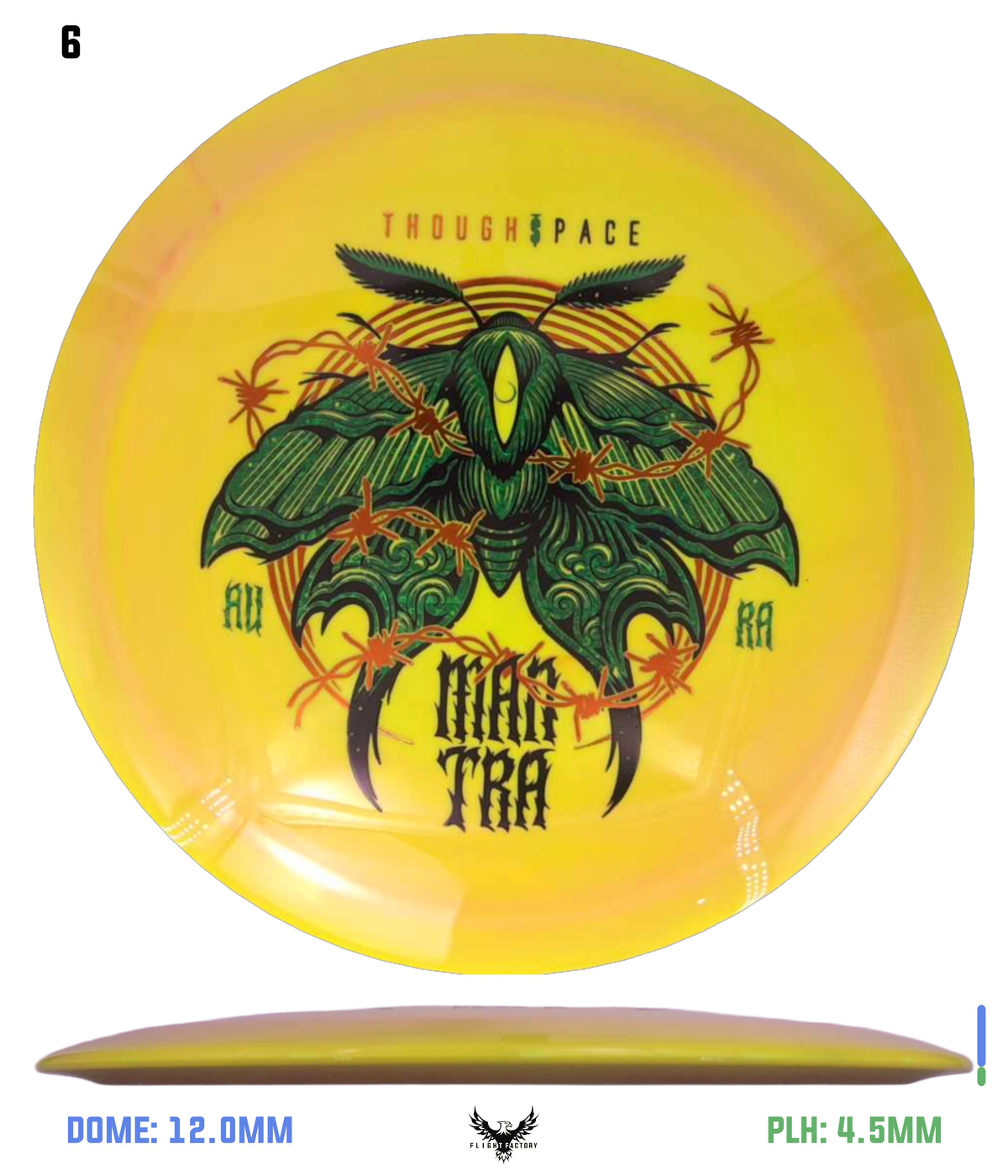Thought Space Athletics Swirly Aura Mantra - Moth Barbwire