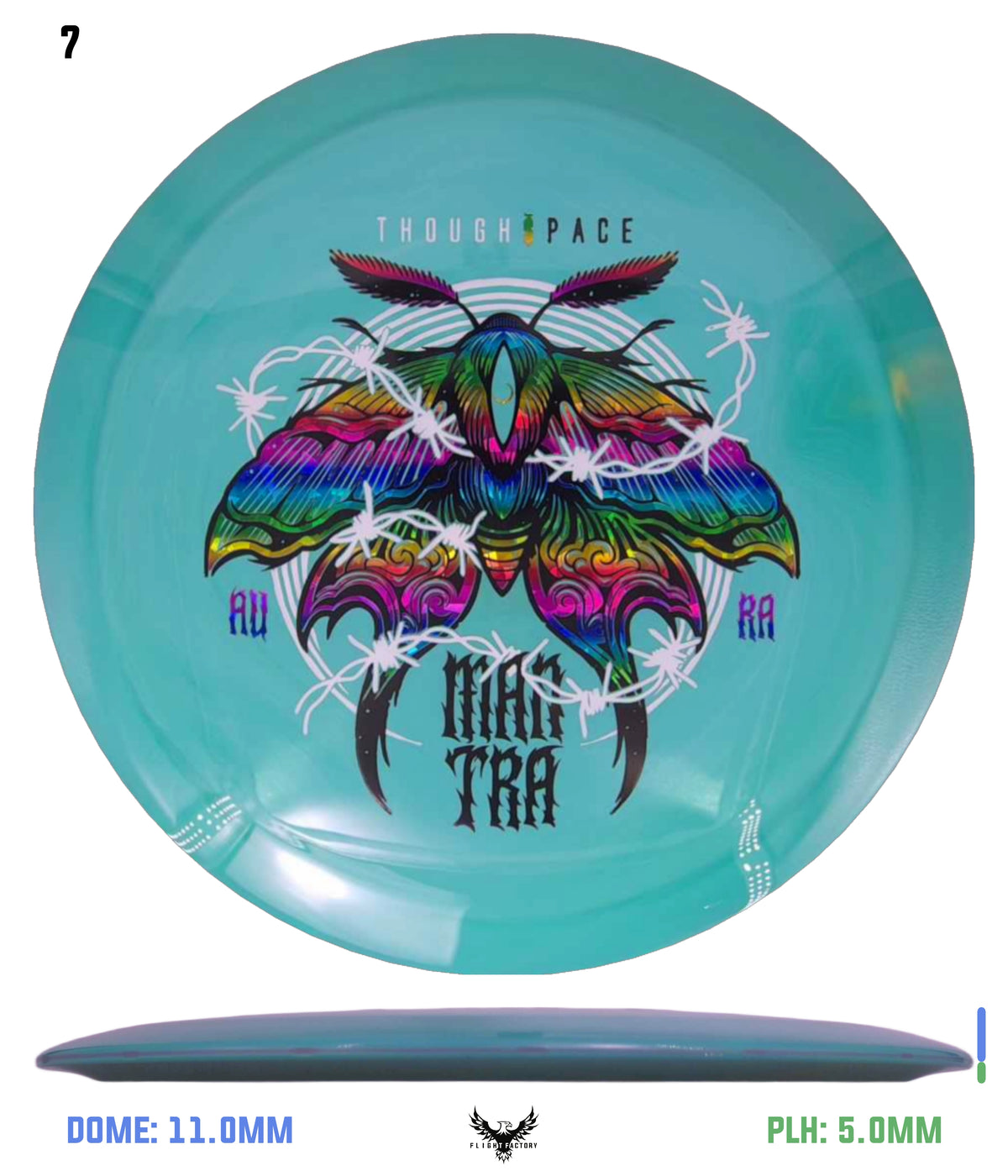 Thought Space Athletics Swirly Aura Mantra - Moth Barbwire