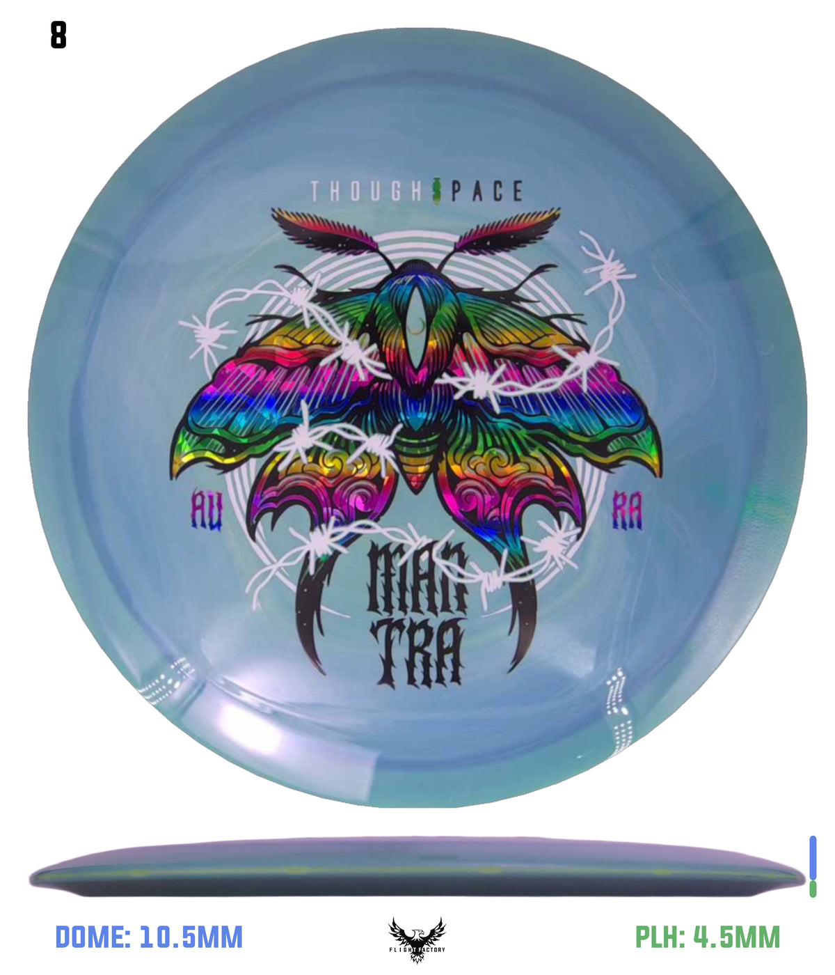 Thought Space Athletics Swirly Aura Mantra - Moth Barbwire