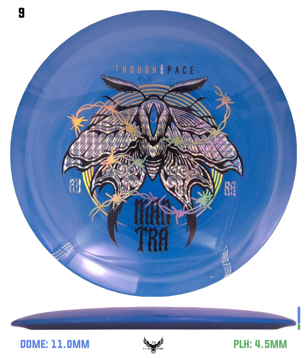 Thought Space Athletics Swirly Aura Mantra - Moth Barbwire